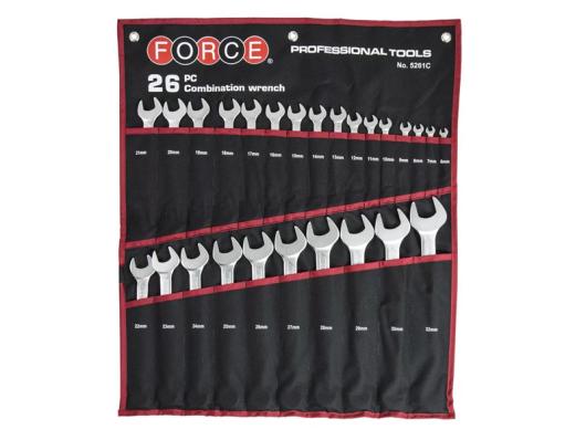Набор ключей комбинированных Force 5261C 26 пр.