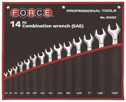 Набор ключей дюймовых Force 5141SC 14 пр.