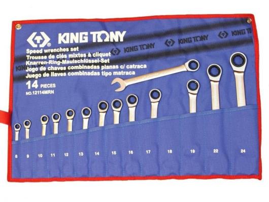 Набор ключей трещоточных King Tony 12114MRN 14 пр.