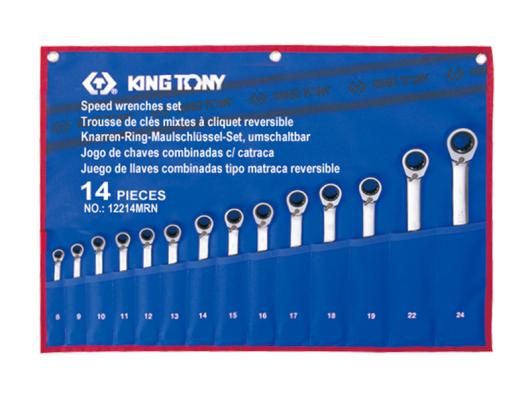 Набор ключей трещоточных King Tony 12214MRN 14 пр.