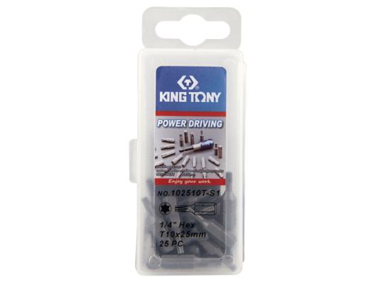 Набор вставок бит Torx T10 25 пр King Tony 102510T-S1
