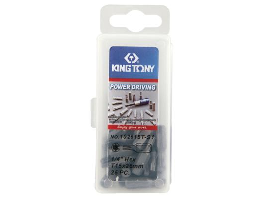 Набор вставок бит Torx T15 25 пр King Tony 102515T-S1