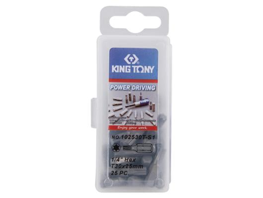 Набор вставок бит Torx T30 25 пр King Tony 102530T-S1