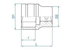 Головка торцевая 1/2" 29 мм King Tony 433529MR